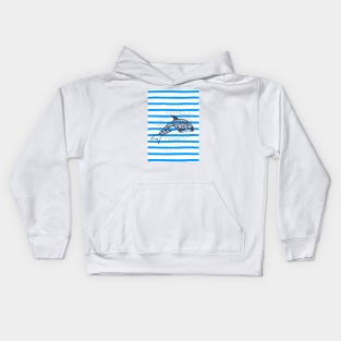 Nautical lettering: Let the sea set you free Kids Hoodie